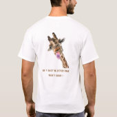 T - Shirt mit Funny Giraffe Spielerisches Geschenk (Rückseite)