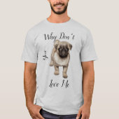 T - Shirt mit für Männer mit Mops (Vorderseite)