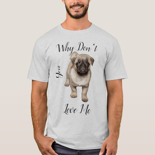 T - Shirt mit für Männer mit Mops (Vorderseite)