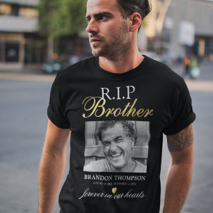 T-Shirt mit Gedenkfoto für Bruder 'R.I.P.'