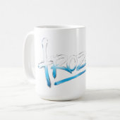 T-Shirt mit gefrorenem Text Kaffeetasse (Vorderseite Links)