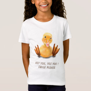 T-Shirt mit gelbem Küken und auffallendem Text