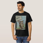 T-Shirt mit Gemälde einer protestierenden Eule (Vorne ganz)