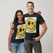 T-Shirt mit gestresstem Smiley und Glitch-Effekt (Unisex)