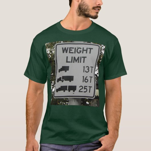 T - Shirt mit Gewichtsbegrenzung (Vorderseite)