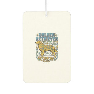 T-Shirt mit Golden Retriever und Vintage-Hundefan- Autolufterfrischer