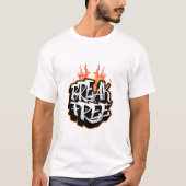 T-Shirt mit Graffiti-Flamme 'Break Free' (Vorderseite)