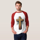 T-Shirt mit Grafik des christlichen Kreuzes für He (Vorne ganz)