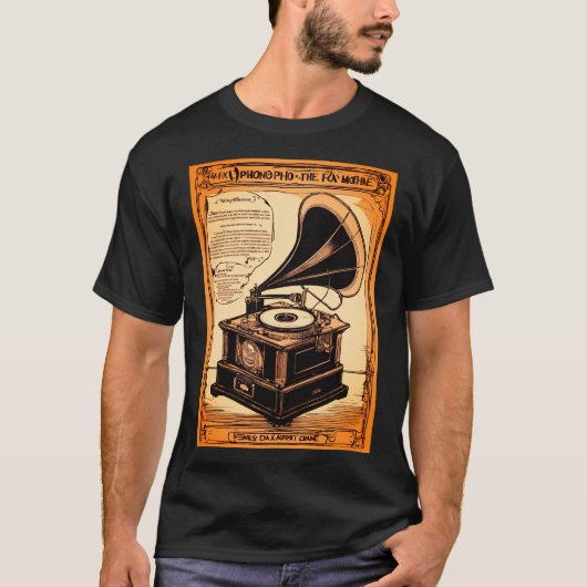 T - Shirt mit Grammophon (Vorderseite)