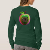 T-Shirt mit grünem Apfeldruck (Rückseite)
