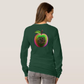 T-Shirt mit grünem Apfeldruck (Schwarz voll)