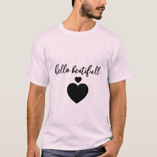 T-Shirt mit halben Ärmeln und Herz-Design