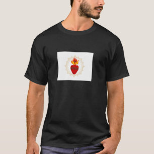 T-Shirt mit Herz-Jesu-Flagge Christlich Katholisch