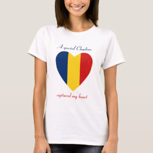 T-Shirt mit Herzflagge des Tschad