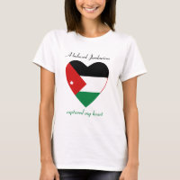 T-Shirt mit Herzflagge Jordaniens