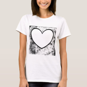 T-Shirt mit Herzform-Foto-Einsatz