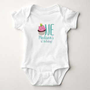 T-Shirt mit Herzstreuseln zum 1. Geburtstag für Ba Baby Strampler