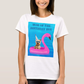 T-Shirt mit Hund auf Schwimmring für den Geburtsta