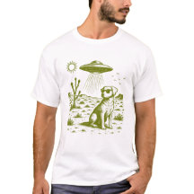 T-Shirt mit Hunde-UFOs