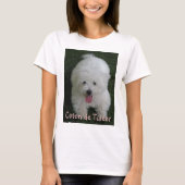 T - Shirt mit HundeFoto, Baumwolle de Tulear (Vorderseite)
