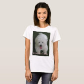 T - Shirt mit HundeFoto, Baumwolle de Tulear (Vorne ganz)