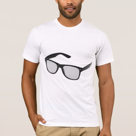 T-Shirt mit ikonischen Objekten - Brille (Vorderseite)