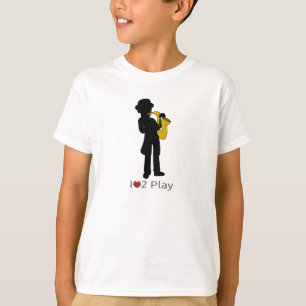 T - Shirt mit Illustration des Saxophonespielers