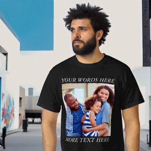 T-Shirt mit individuellem Bild und editierbarem Te
