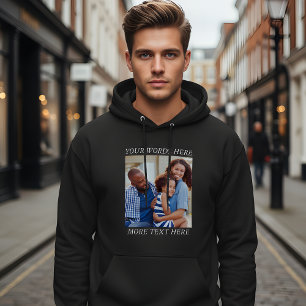 T-Shirt mit individuellem Bild und editierbarem Te Hoodie
