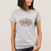 T-Shirt mit individuellem Mutter-Blumendesign (Vorderseite)