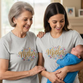 T-Shirt mit individuellem Mutter-Blumendesign