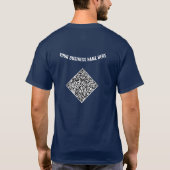 T-Shirt mit individuellem QR-Code und Text für Ihr (Rückseite)