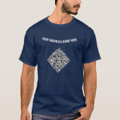 T-Shirt mit individuellem QR-Code und Text für Ihr (Vorderseite)