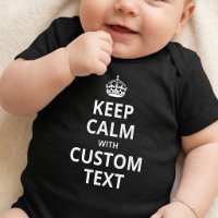 T-Shirt mit individuellem Zitat 'Keep Calm' für Ba