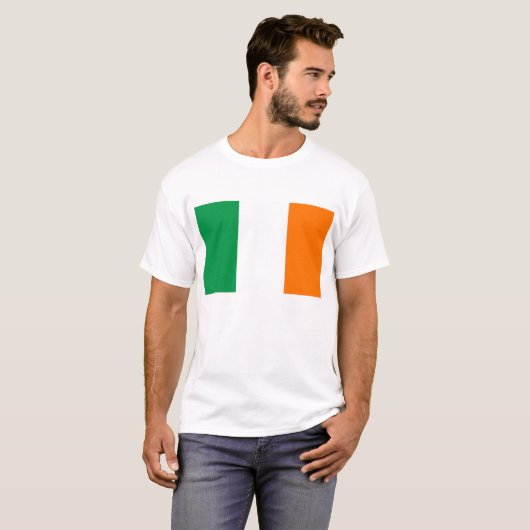 T Shirt mit irischer Flagge (Vorne ganz)