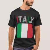 T - Shirt mit italienischer Flagge, bunte Designs (Vorderseite)