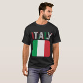T - Shirt mit italienischer Flagge, bunte Designs (Vorne ganz)