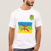 T-Shirt mit JSKabylie-Logo und Berber-Flagge (Vorderseite)