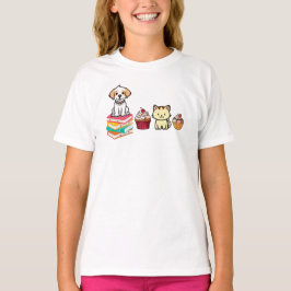T-Shirt mit Katze und Hund