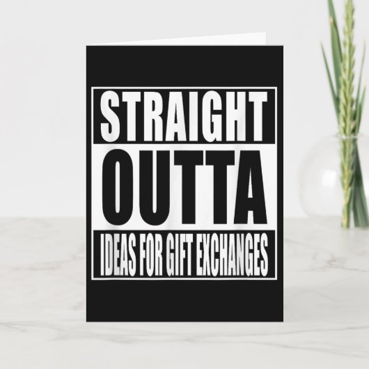 T-Shirt mit 'Keine Ideen mehr für Geschenke' in We Karte (Vorderseite)