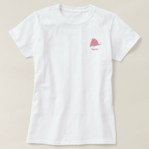 T-Shirt mit kleinem minimalen roten Schmetterling