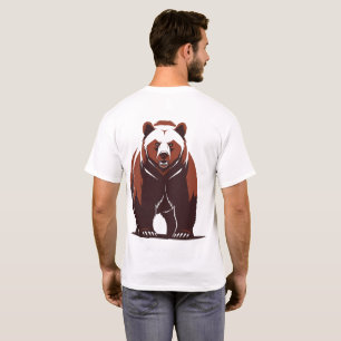 T-Shirt mit kräftigem Grizzlybären-Motiv