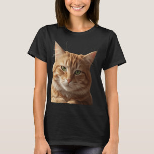 T-Shirt mit kühner Katzengesicht – Fierc und Styli