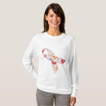T-Shirt mit langem Arm für Brustkrebs-Bewusstsein