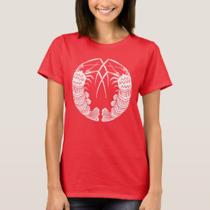 T-Shirt mit Langusten Motiv