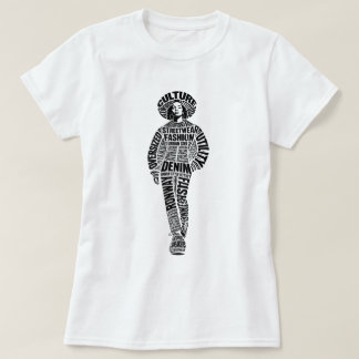T-Shirt mit Laufstegmode-Modell