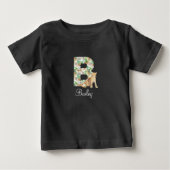 T-Shirt mit Leopard und Buchstabe B (Vorderseite)