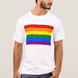 T Shirt mit LGBT-Regenbogenflagge
