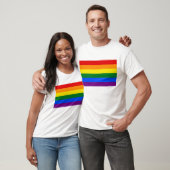 T Shirt mit LGBT-Regenbogenflagge (Unisex)