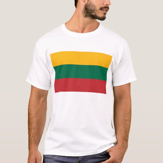 T Shirt mit litauischer Flagge (Vorderseite)